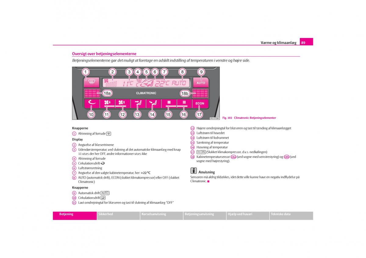 Skoda Octavia I 1 Bilens instruktionsbog / page 90