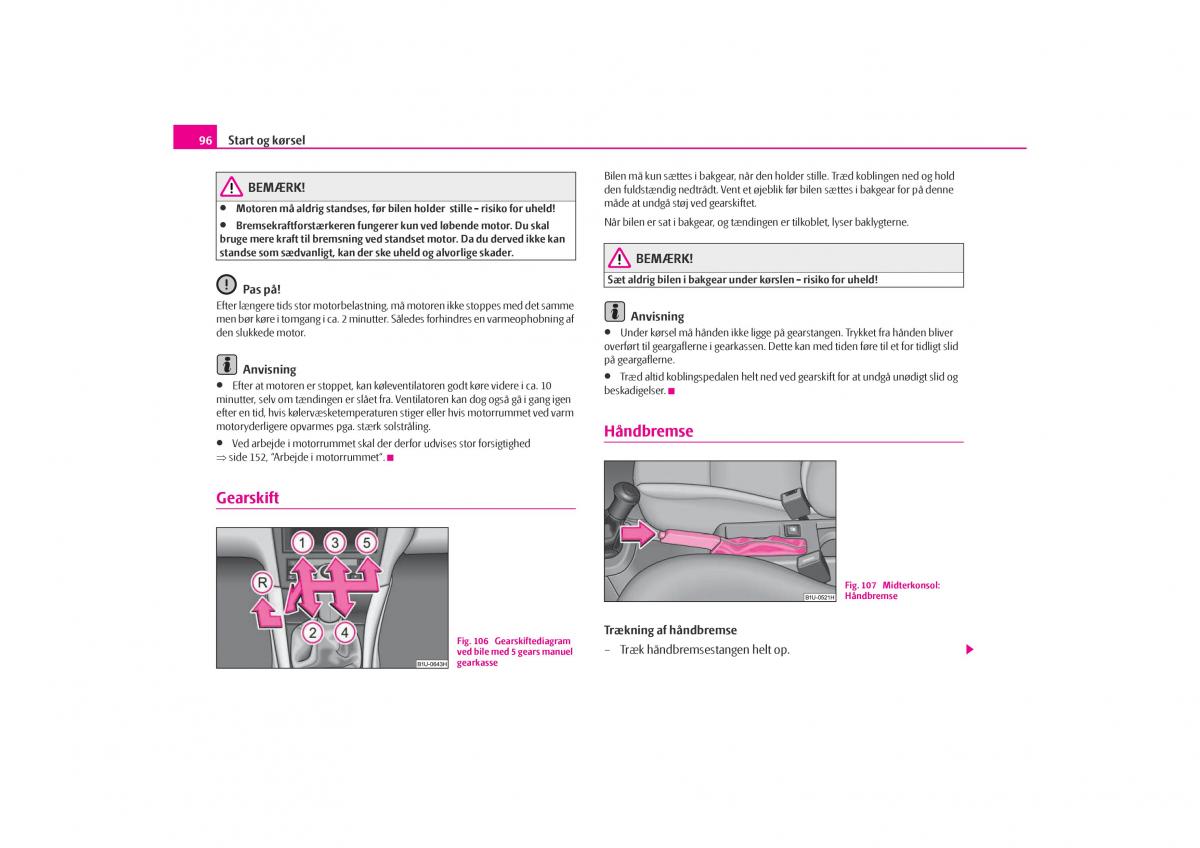 Skoda Octavia I 1 Bilens instruktionsbog / page 97