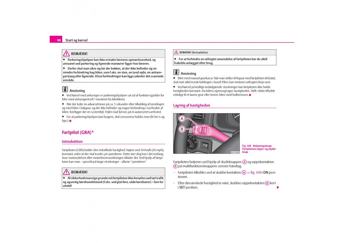 Skoda Octavia I 1 Bilens instruktionsbog / page 99