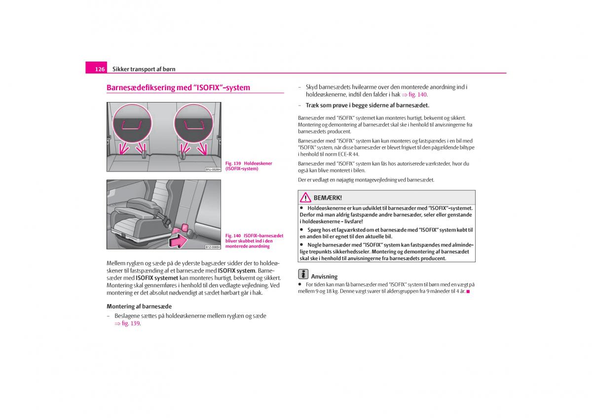 Skoda Octavia I 1 Bilens instruktionsbog / page 127