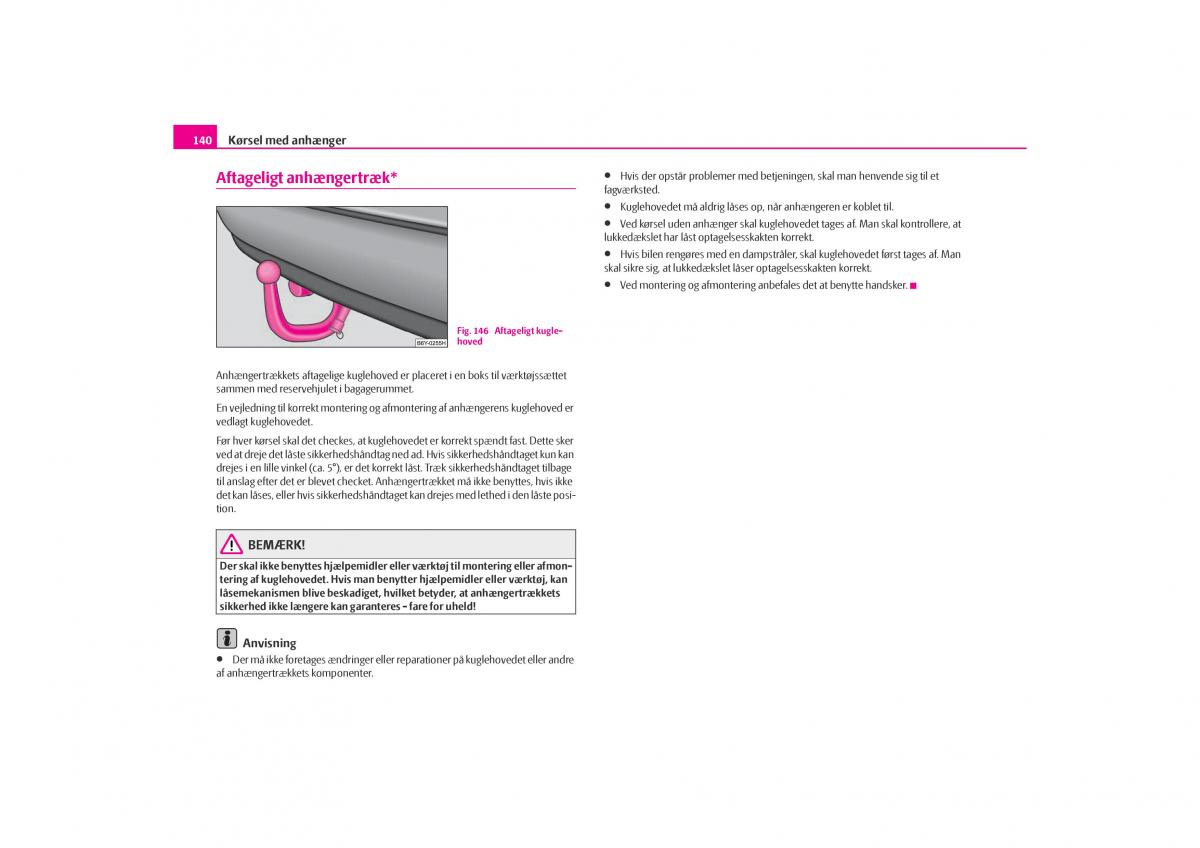 Skoda Octavia I 1 Bilens instruktionsbog / page 141