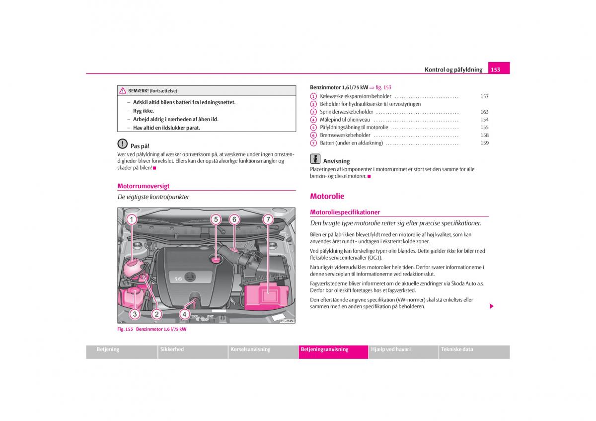 Skoda Octavia I 1 Bilens instruktionsbog / page 154