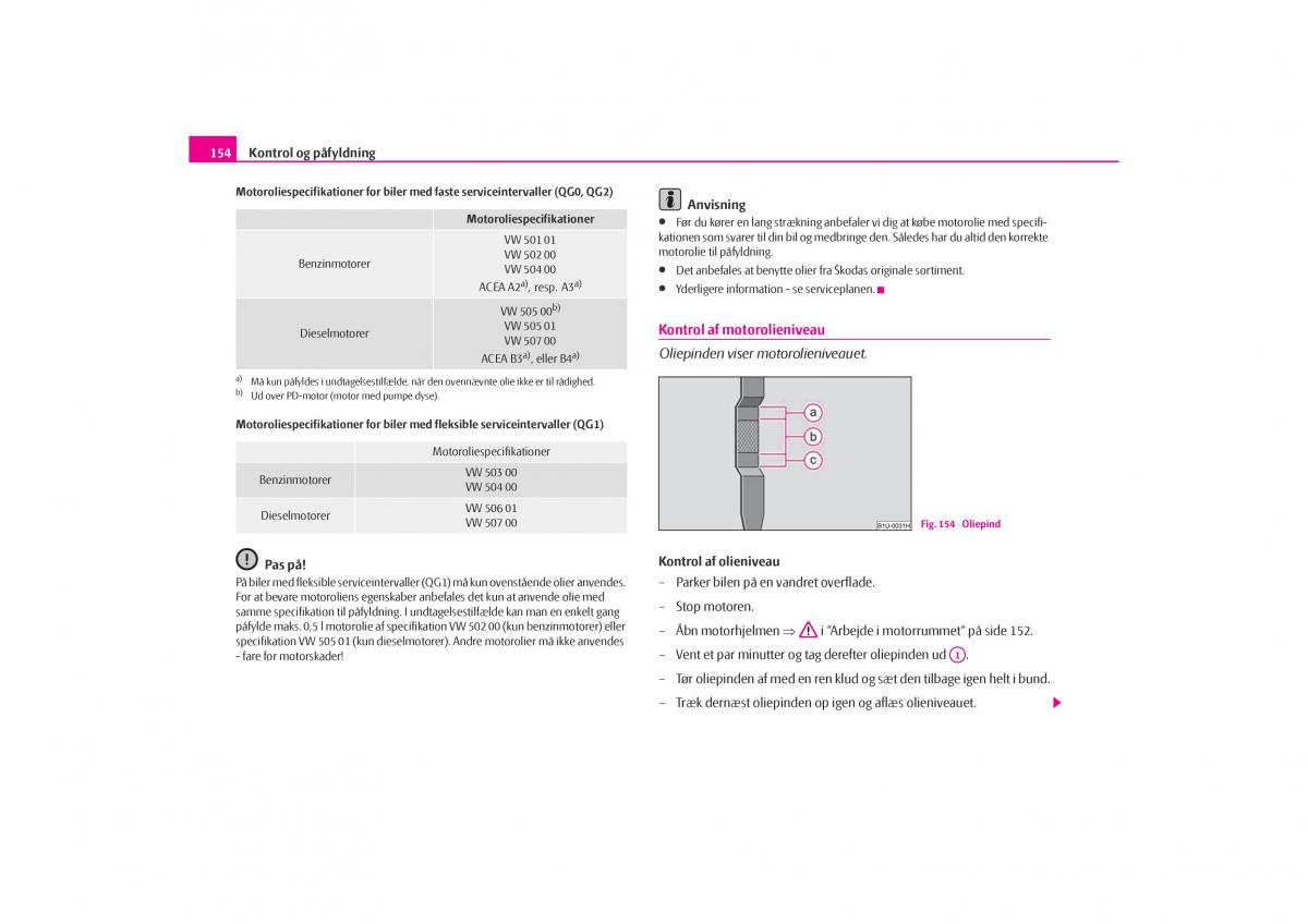 Skoda Octavia I 1 Bilens instruktionsbog / page 155