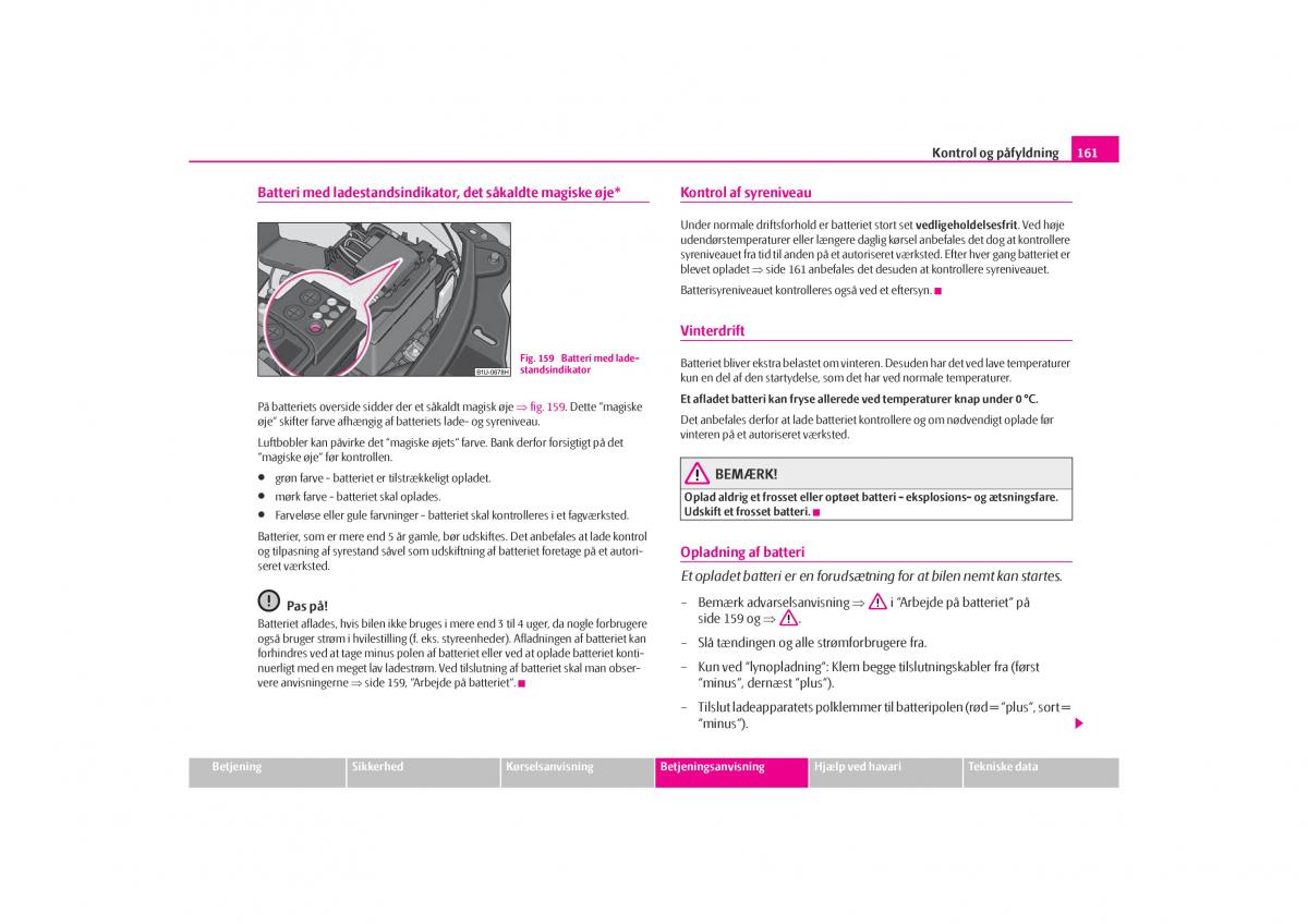 Skoda Octavia I 1 Bilens instruktionsbog / page 162