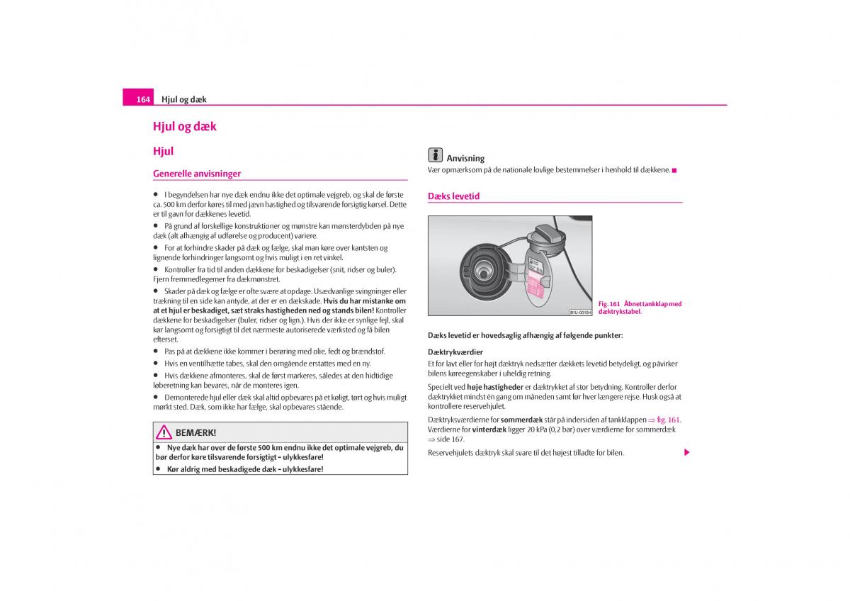 Skoda Octavia I 1 Bilens instruktionsbog / page 165