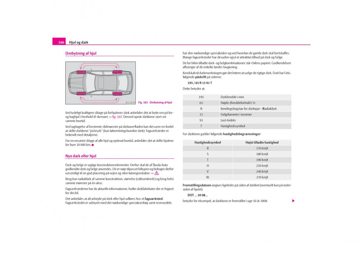 Skoda Octavia I 1 Bilens instruktionsbog / page 167