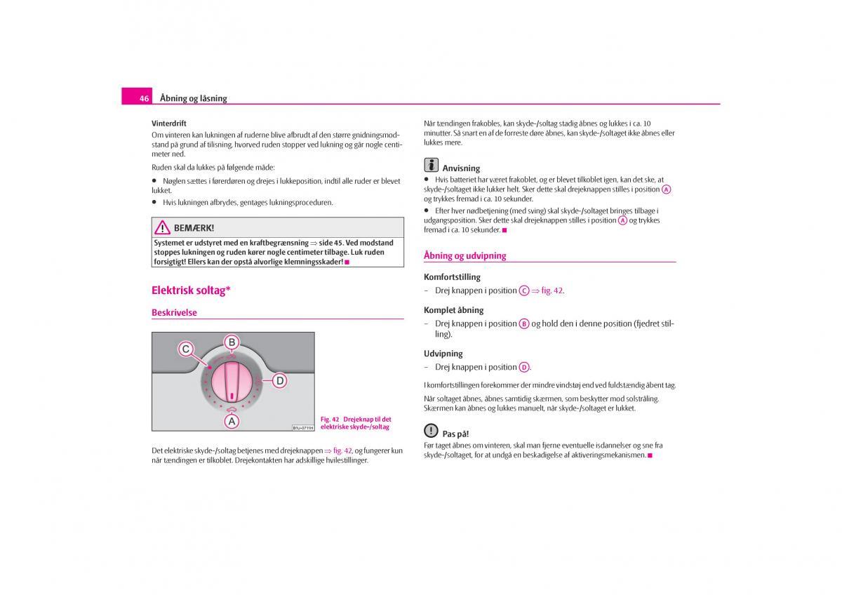 Skoda Octavia I 1 Bilens instruktionsbog / page 47