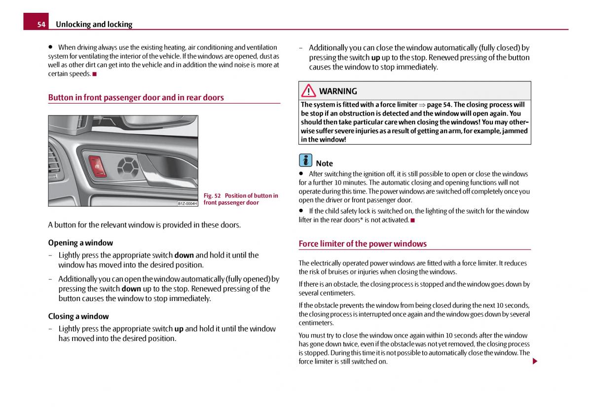 Skoda Octavia I 1 owners manual / page 55