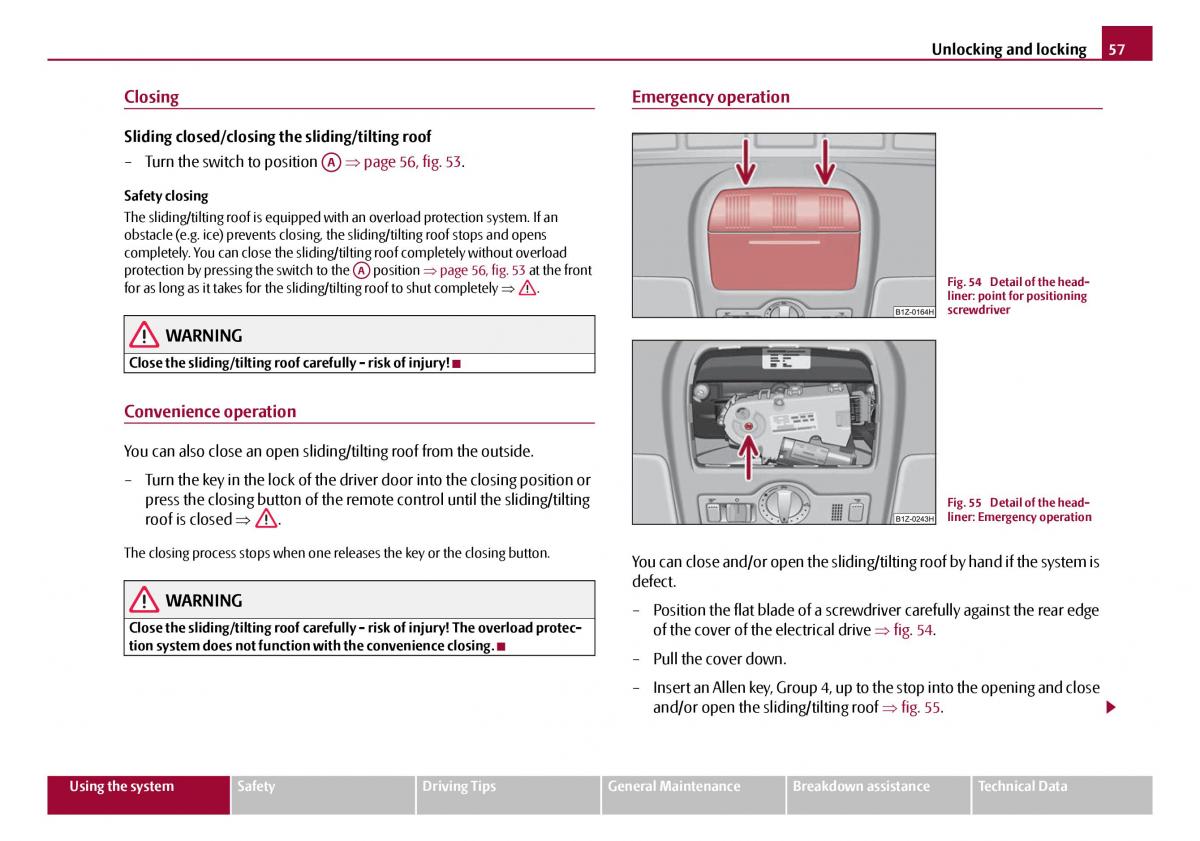 Skoda Octavia I 1 owners manual / page 58