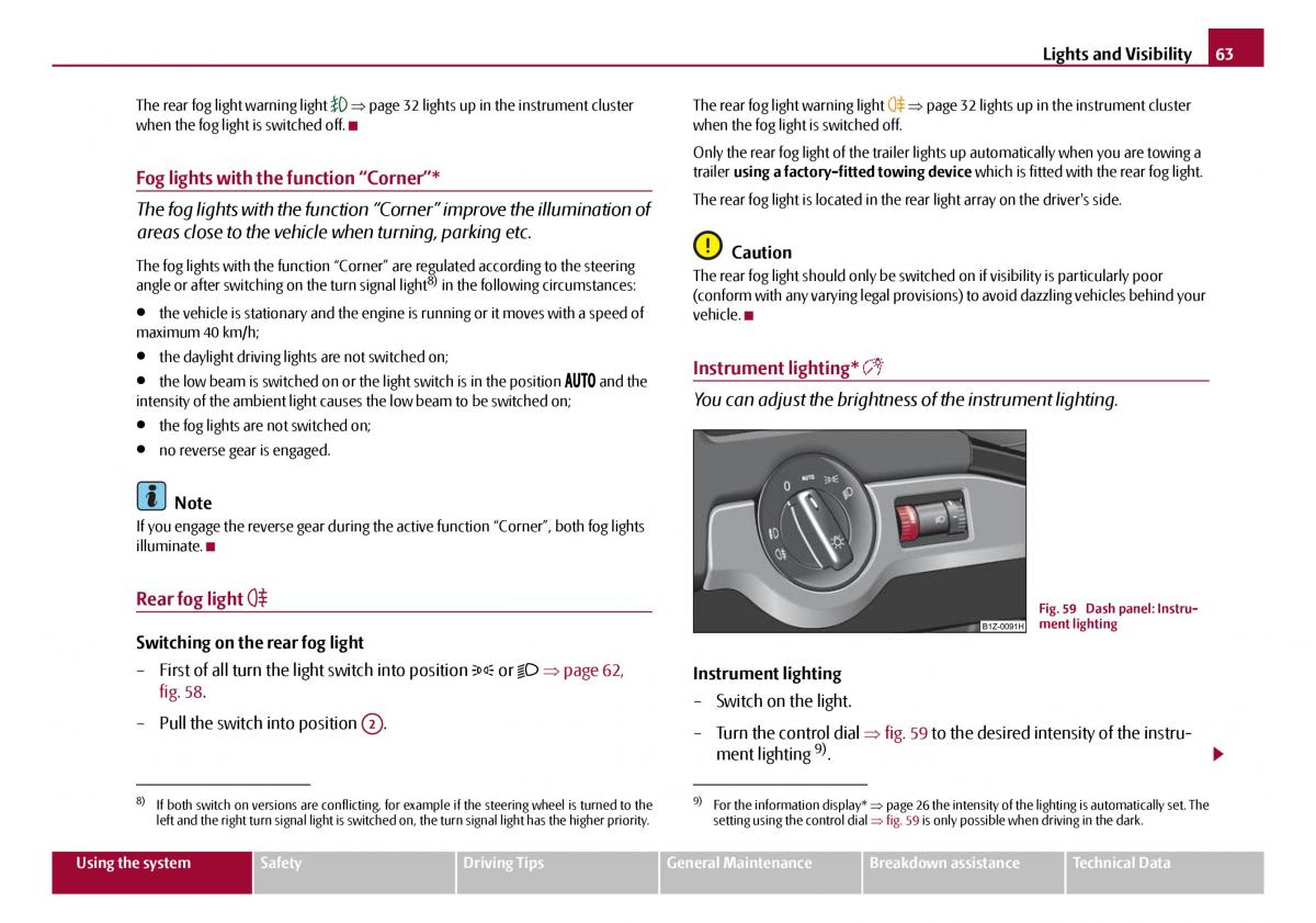 Skoda Octavia I 1 owners manual / page 64