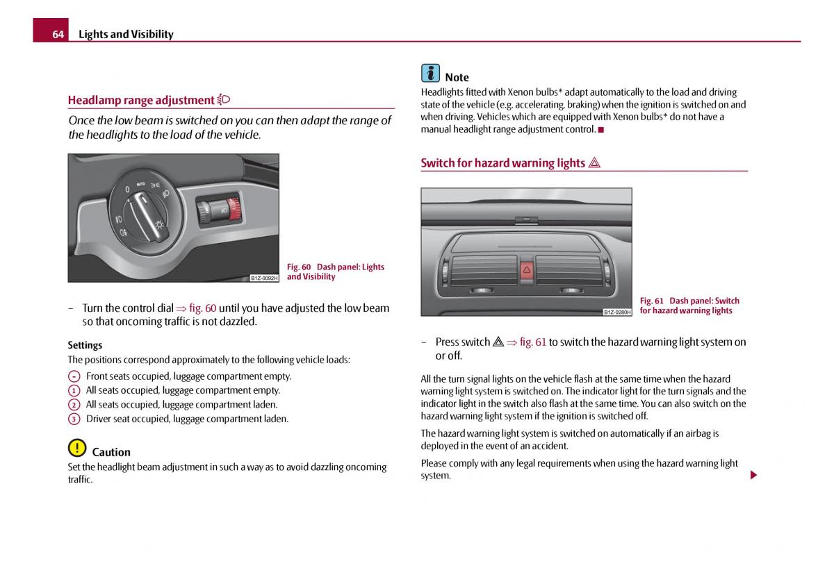 Skoda Octavia I 1 owners manual / page 65