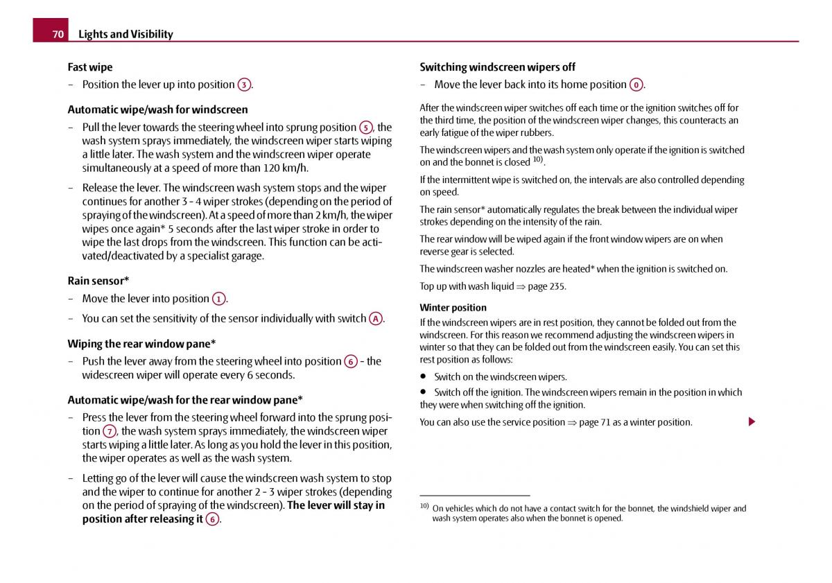 Skoda Octavia I 1 owners manual / page 71