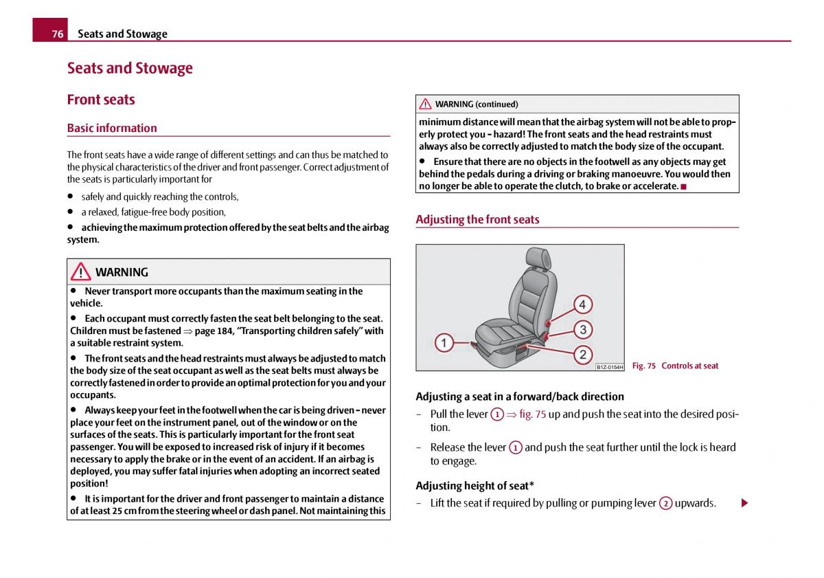 Skoda Octavia I 1 owners manual / page 77