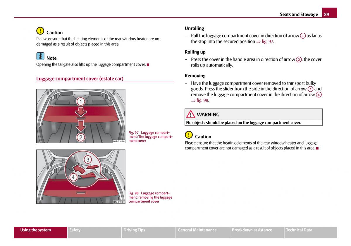 Skoda Octavia I 1 owners manual / page 90