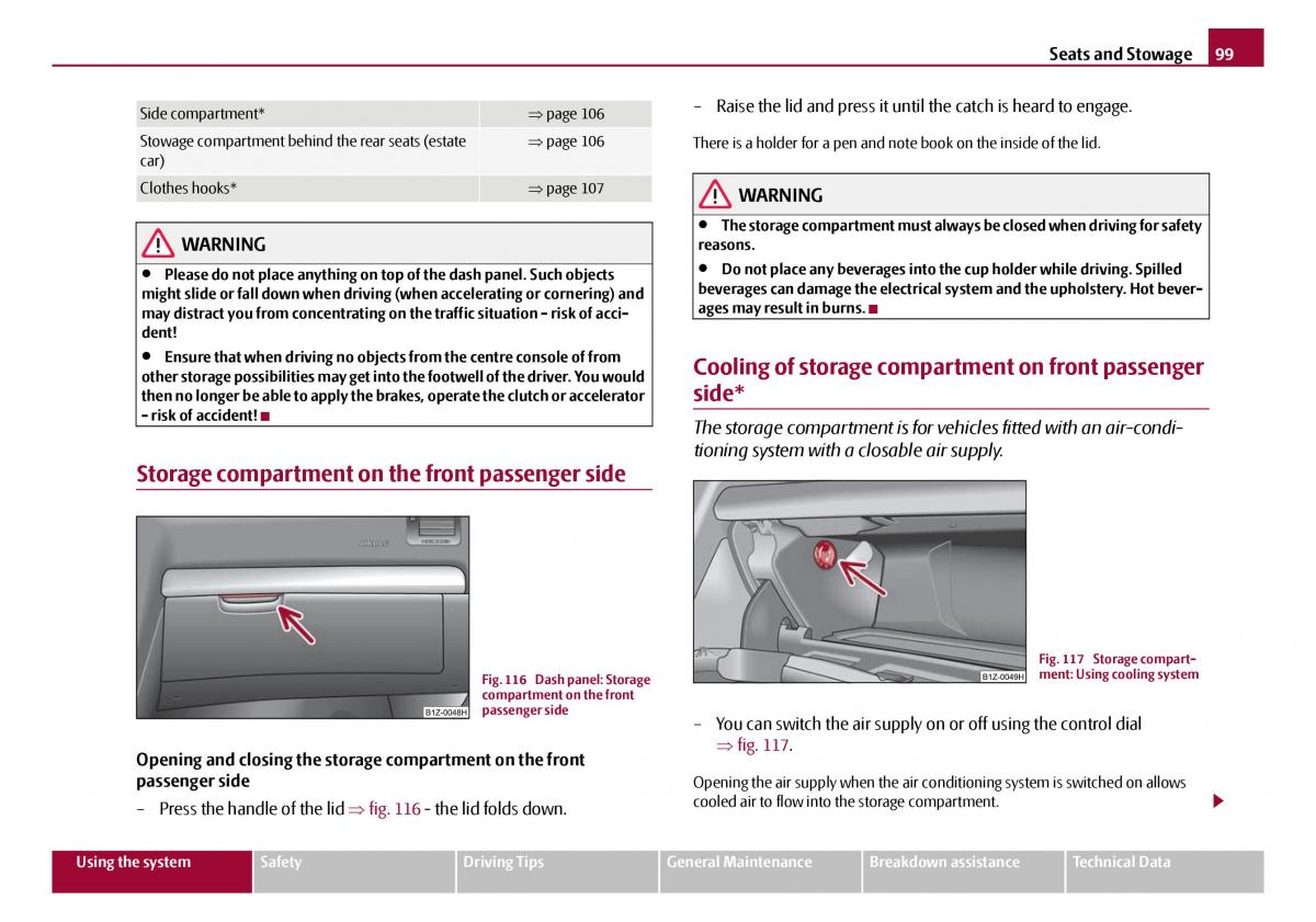 Skoda Octavia I 1 owners manual / page 100