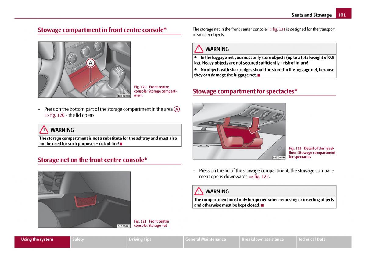 Skoda Octavia I 1 owners manual / page 102