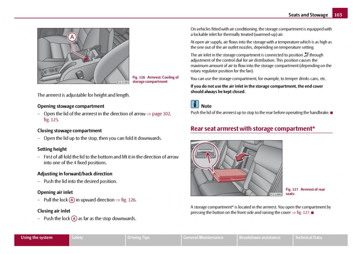 Skoda Octavia I 1 owners manual / page 104