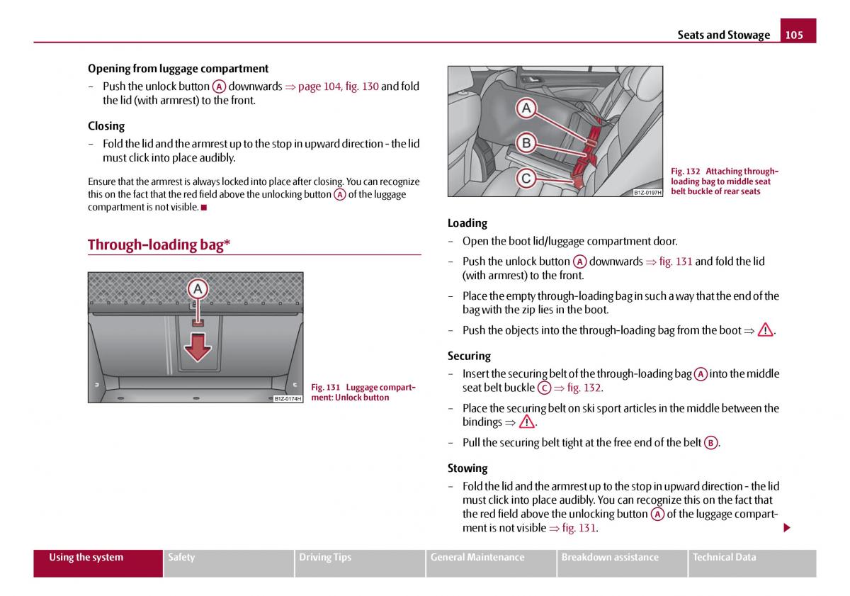 Skoda Octavia I 1 owners manual / page 106