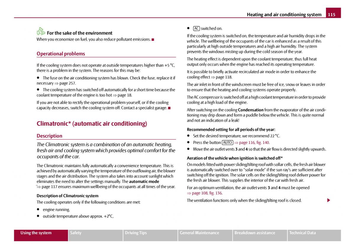 Skoda Octavia I 1 owners manual / page 116