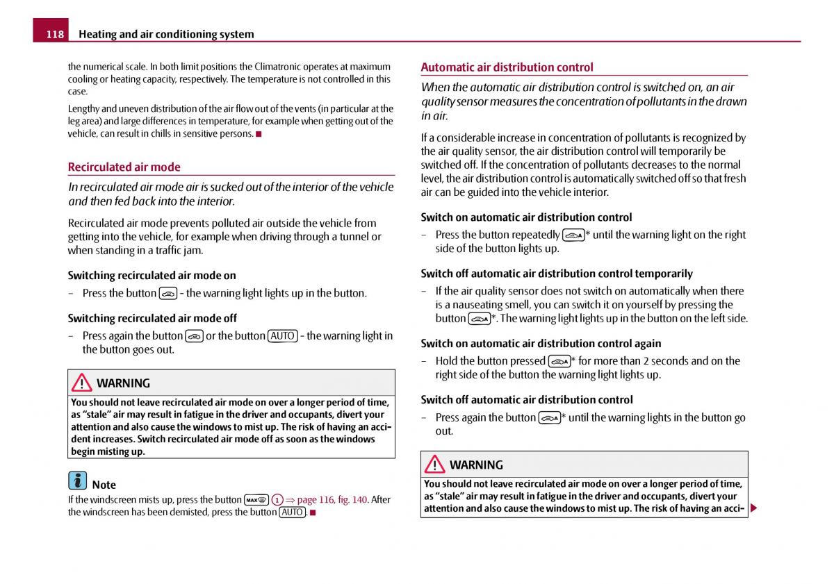 Skoda Octavia I 1 owners manual / page 119