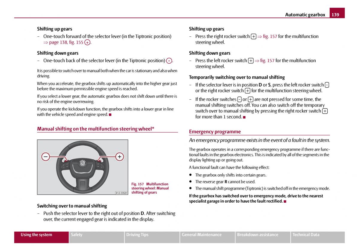 Skoda Octavia I 1 owners manual / page 140