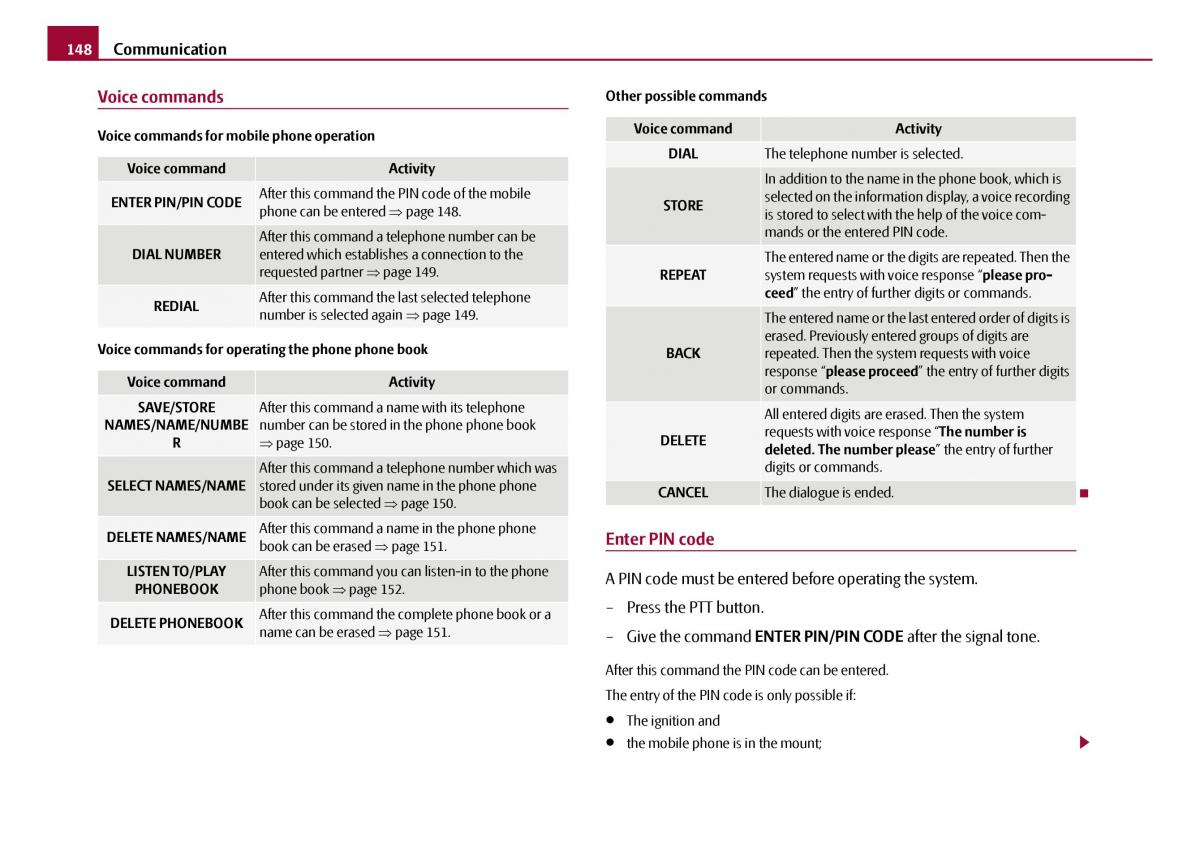 Skoda Octavia I 1 owners manual / page 149