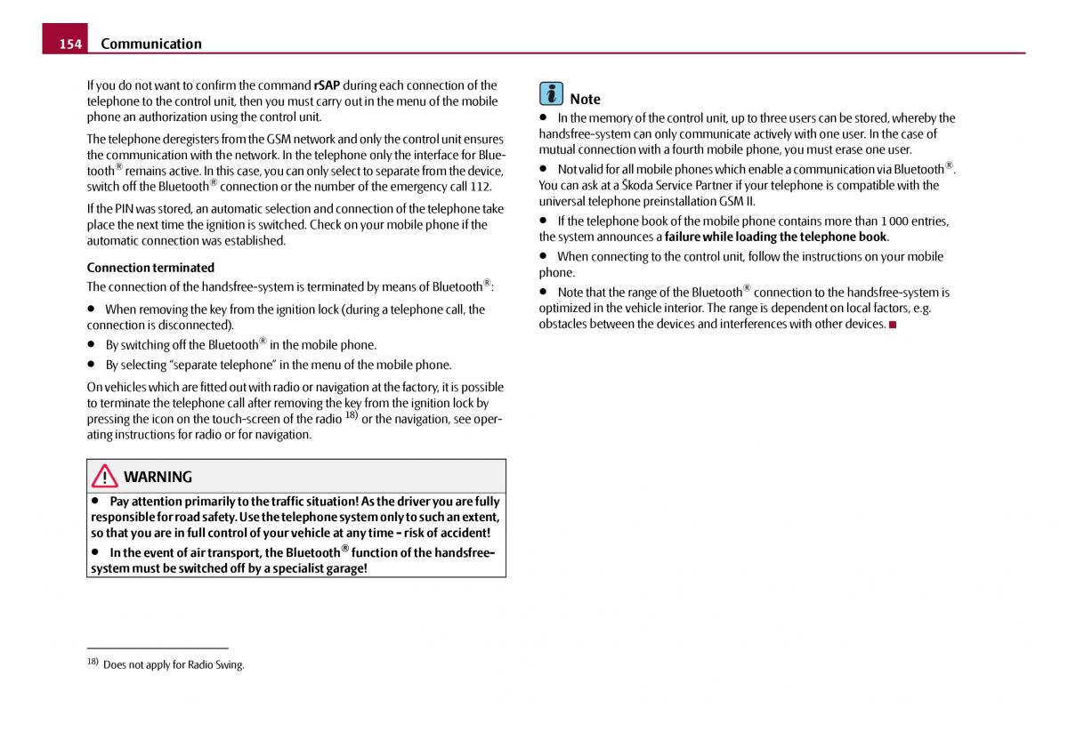 Skoda Octavia I 1 owners manual / page 155