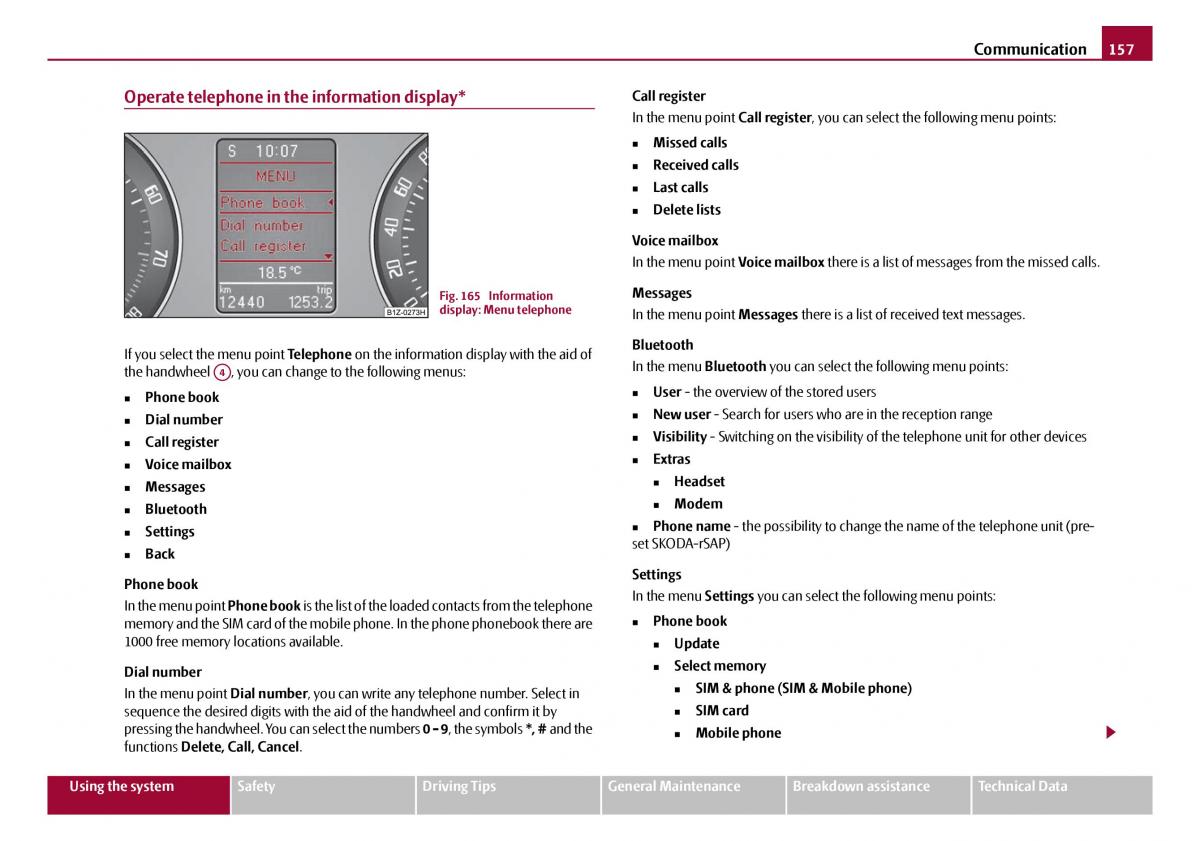 Skoda Octavia I 1 owners manual / page 158