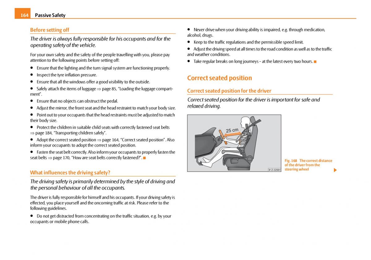 Skoda Octavia I 1 owners manual / page 165