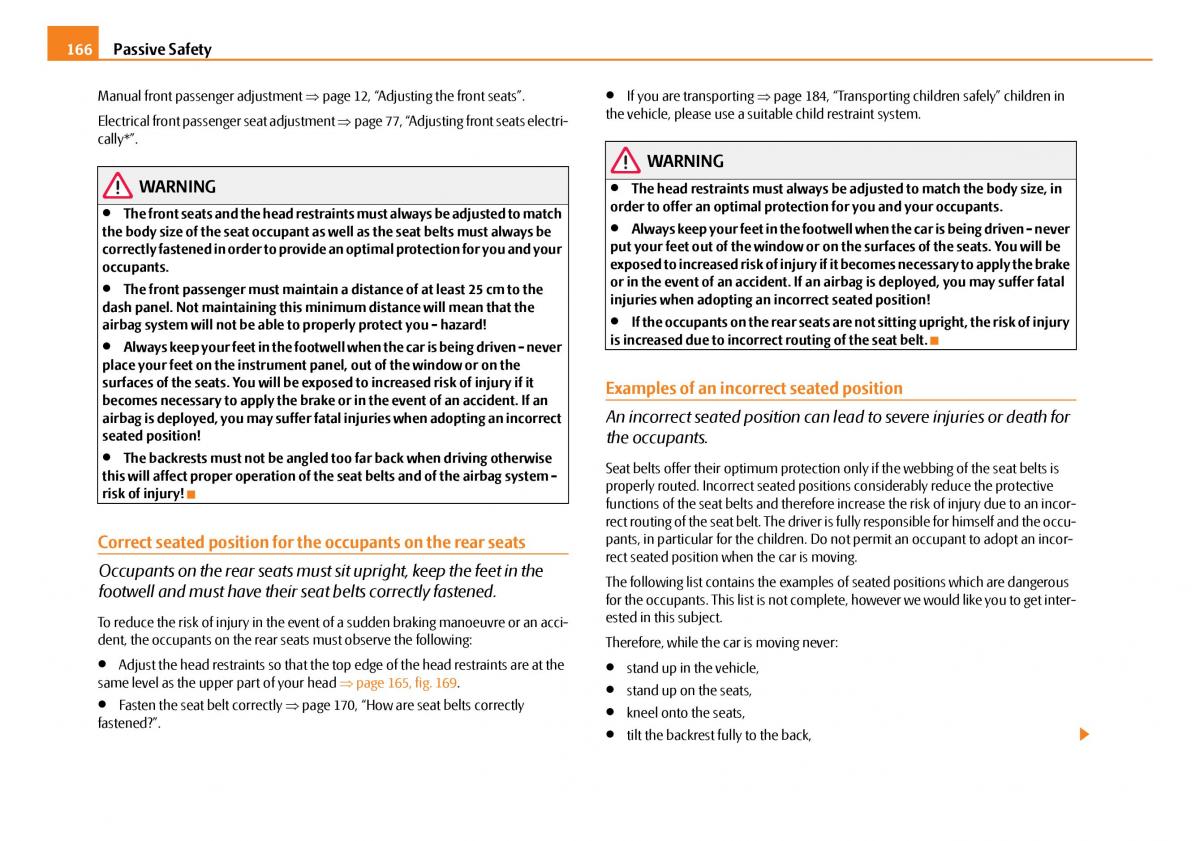 Skoda Octavia I 1 owners manual / page 167