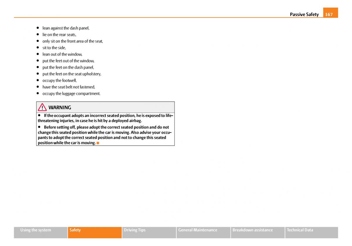 Skoda Octavia I 1 owners manual / page 168