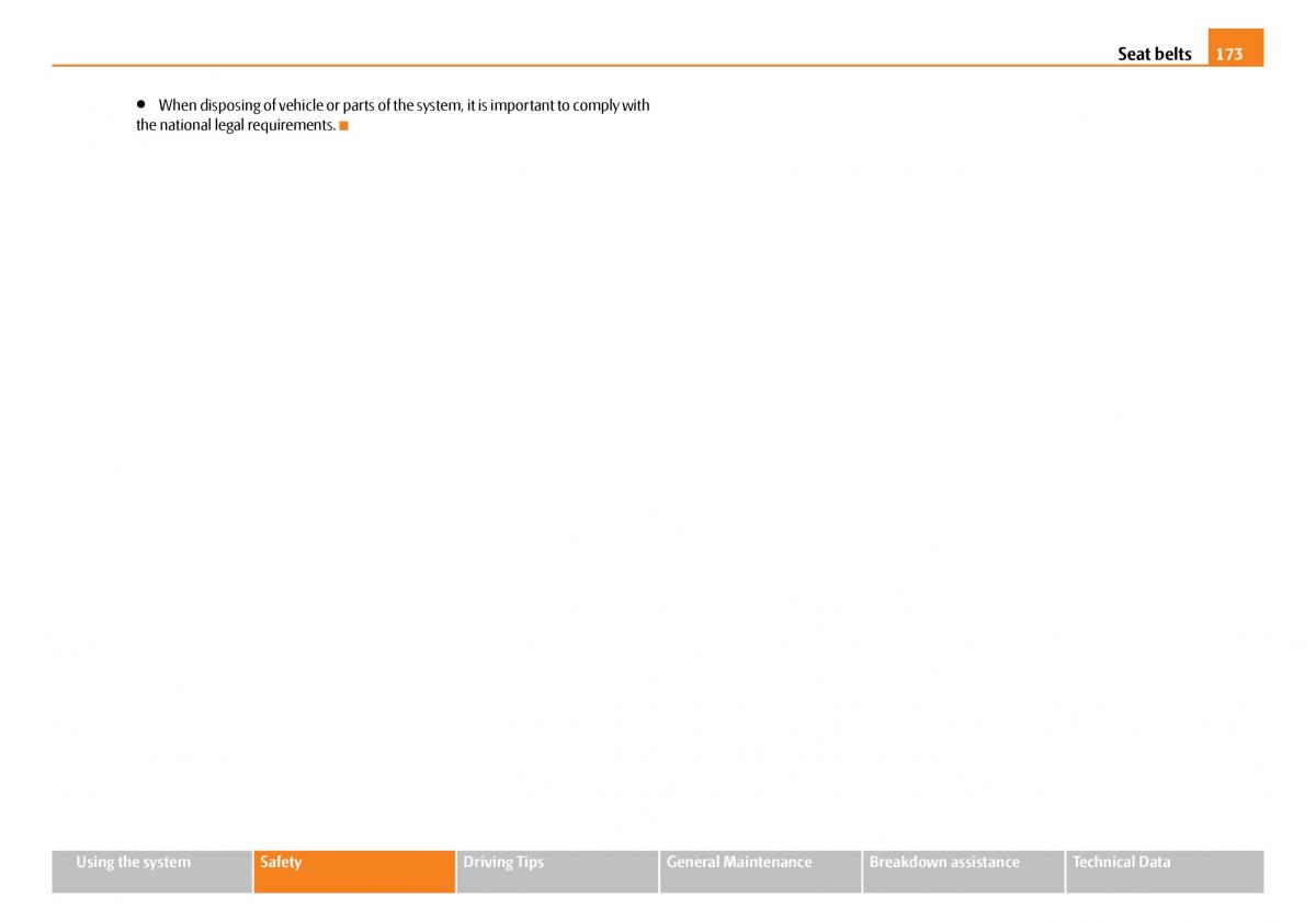 Skoda Octavia I 1 owners manual / page 174