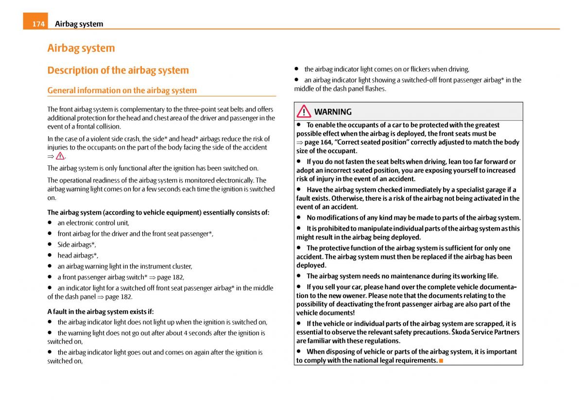 Skoda Octavia I 1 owners manual / page 175