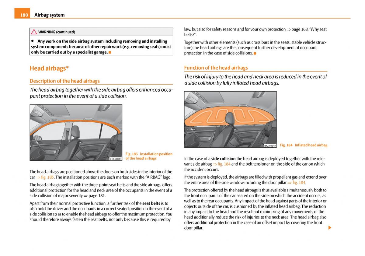 Skoda Octavia I 1 owners manual / page 181