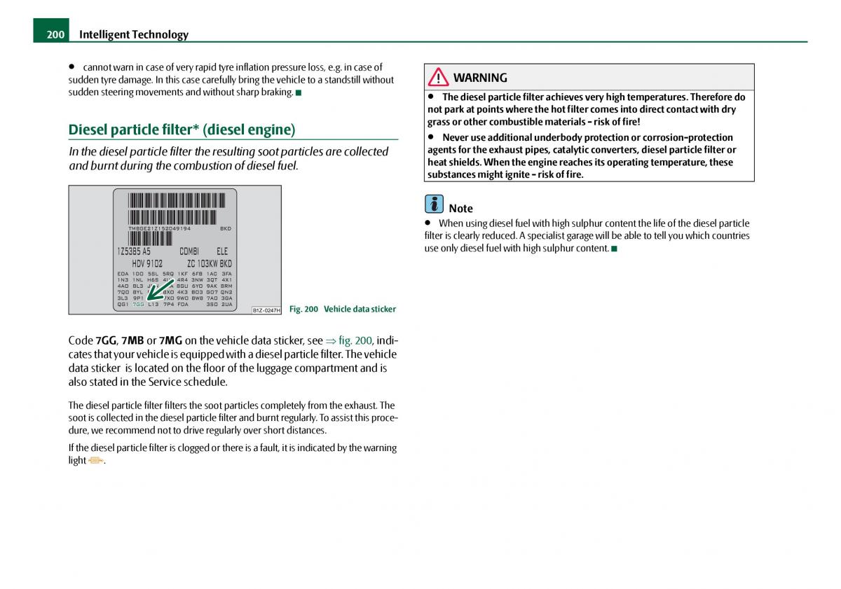 Skoda Octavia I 1 owners manual / page 201