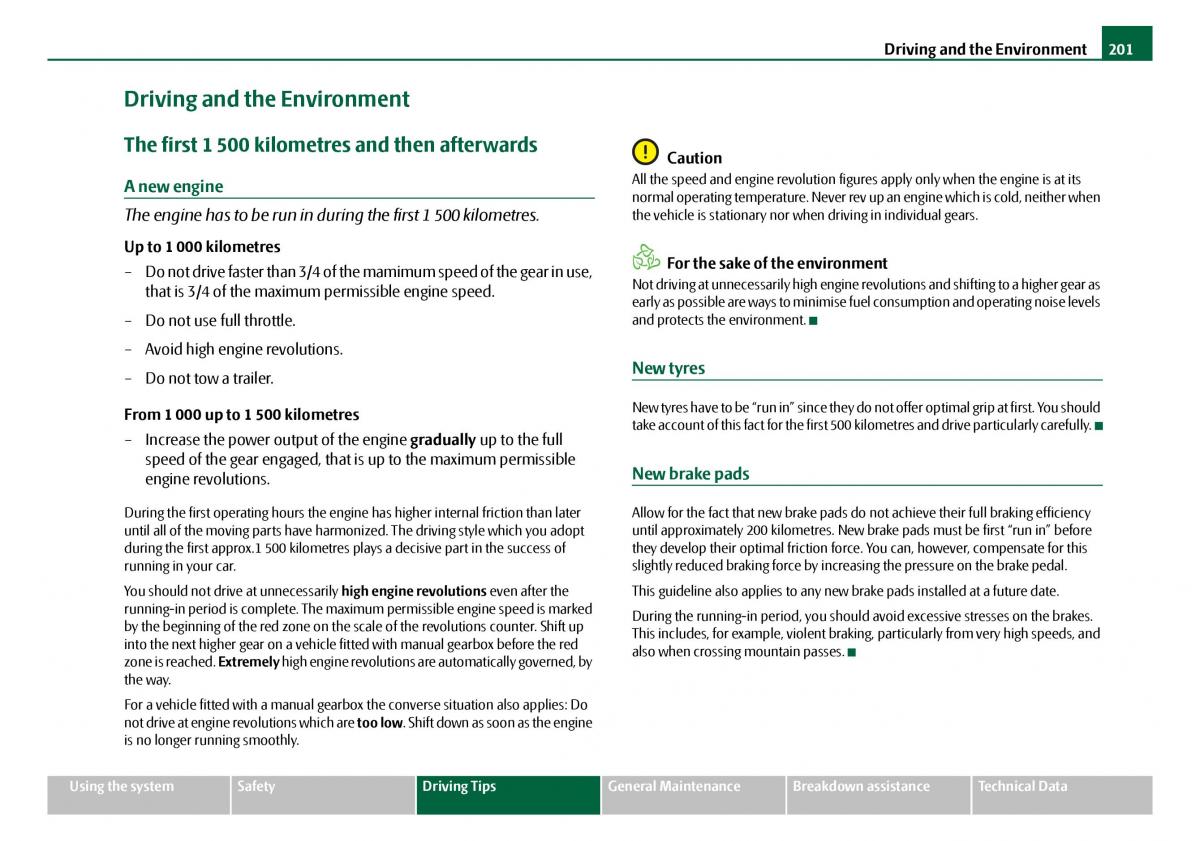 Skoda Octavia I 1 owners manual / page 202