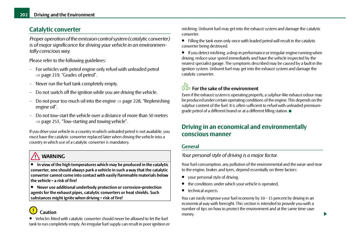 Skoda Octavia I 1 owners manual / page 203