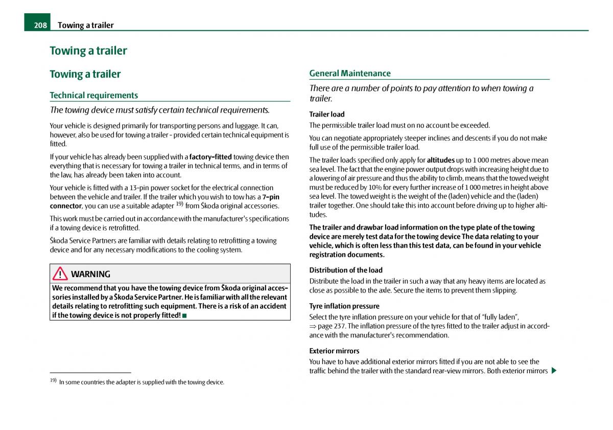 Skoda Octavia I 1 owners manual / page 209