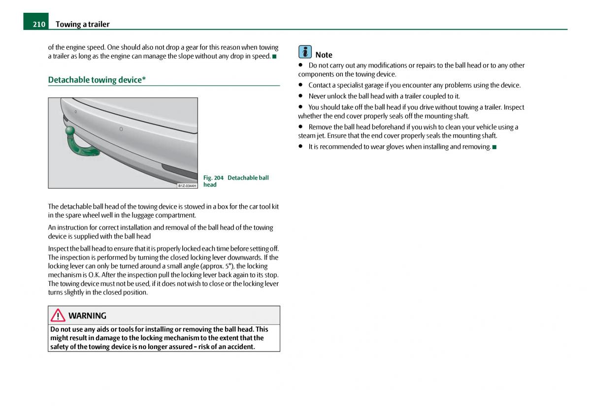 Skoda Octavia I 1 owners manual / page 211