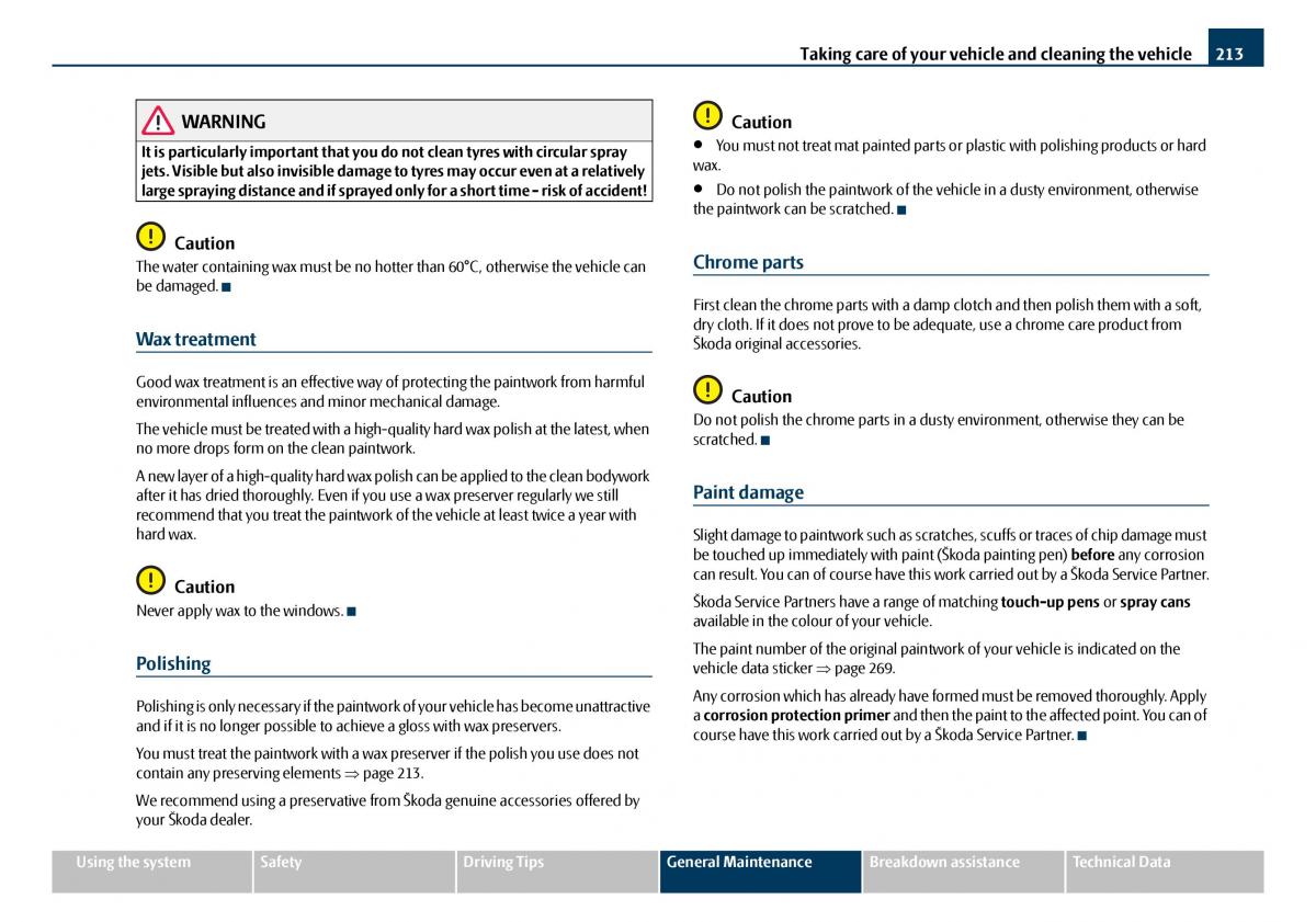 Skoda Octavia I 1 owners manual / page 214