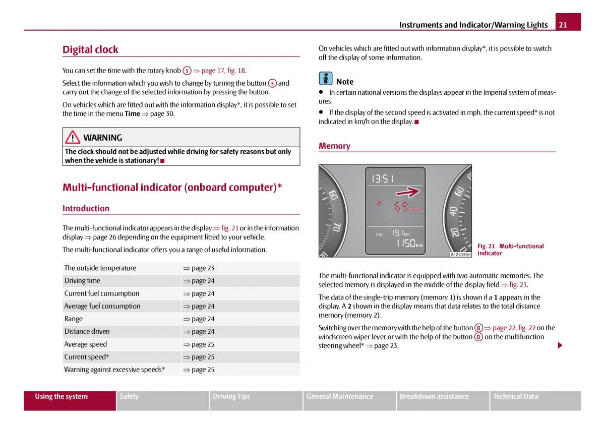 Skoda Octavia I 1 owners manual / page 22