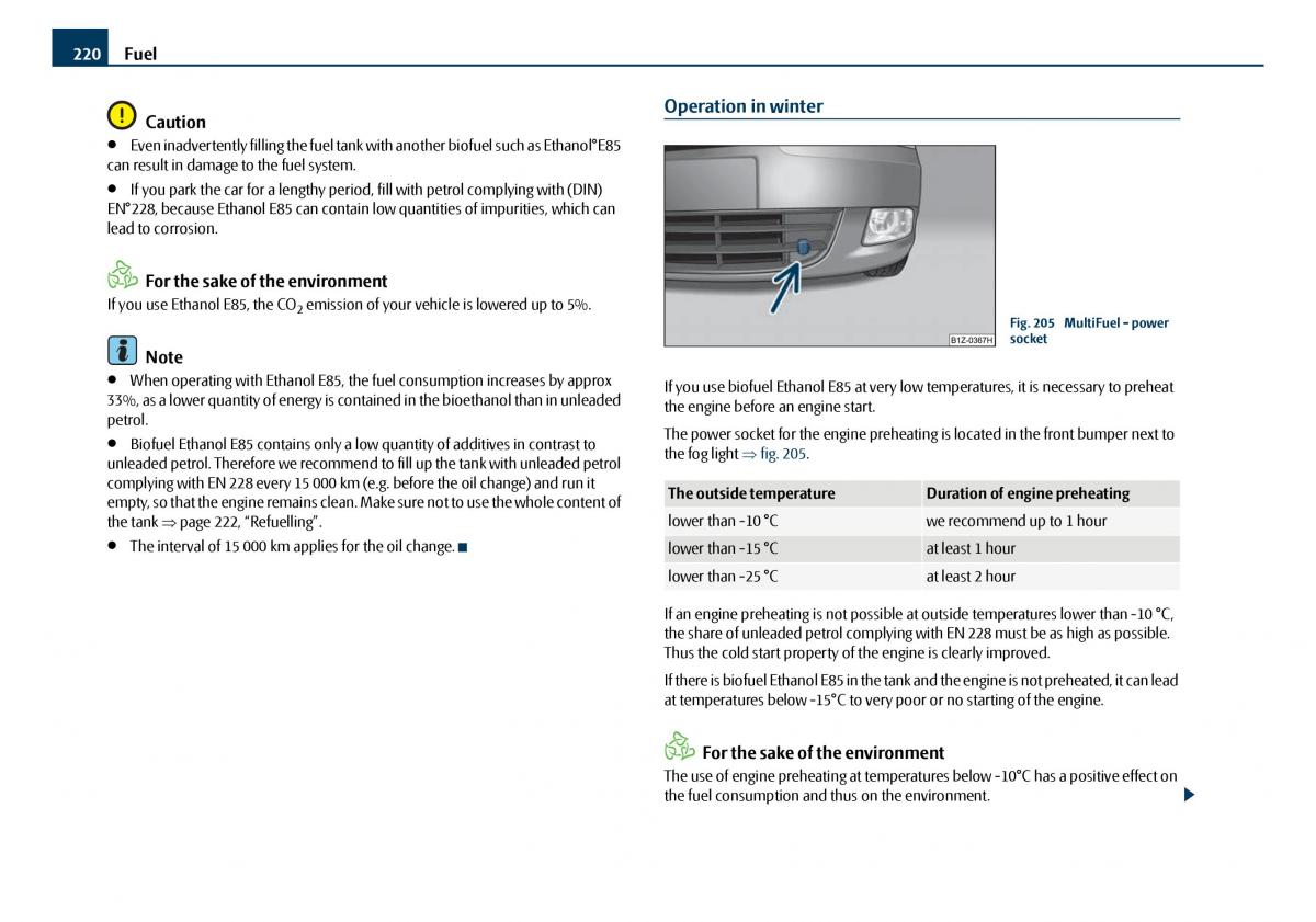 Skoda Octavia I 1 owners manual / page 221