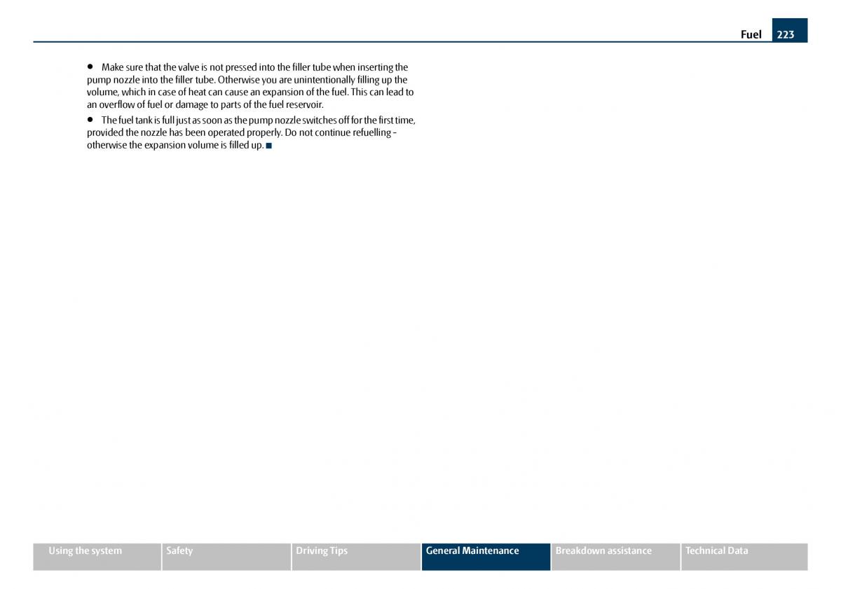 Skoda Octavia I 1 owners manual / page 224