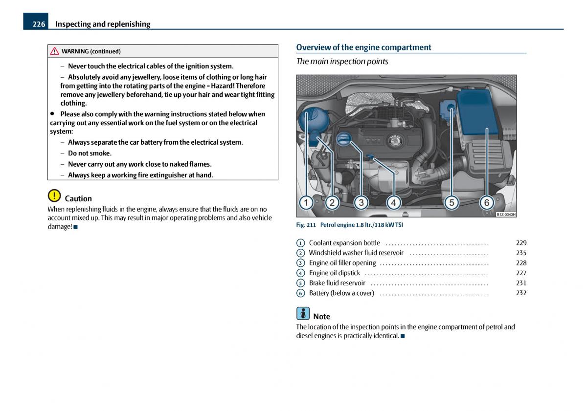 Skoda Octavia I 1 owners manual / page 227