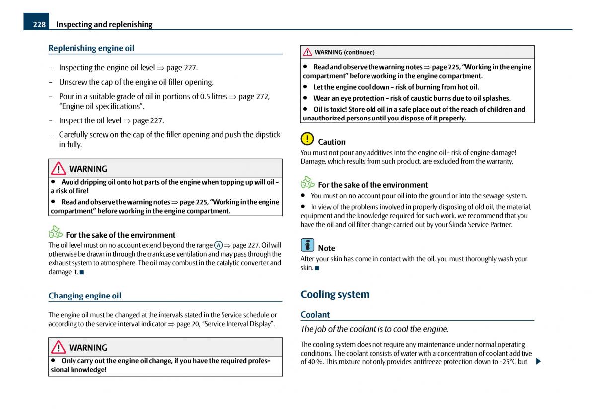 Skoda Octavia I 1 owners manual / page 229