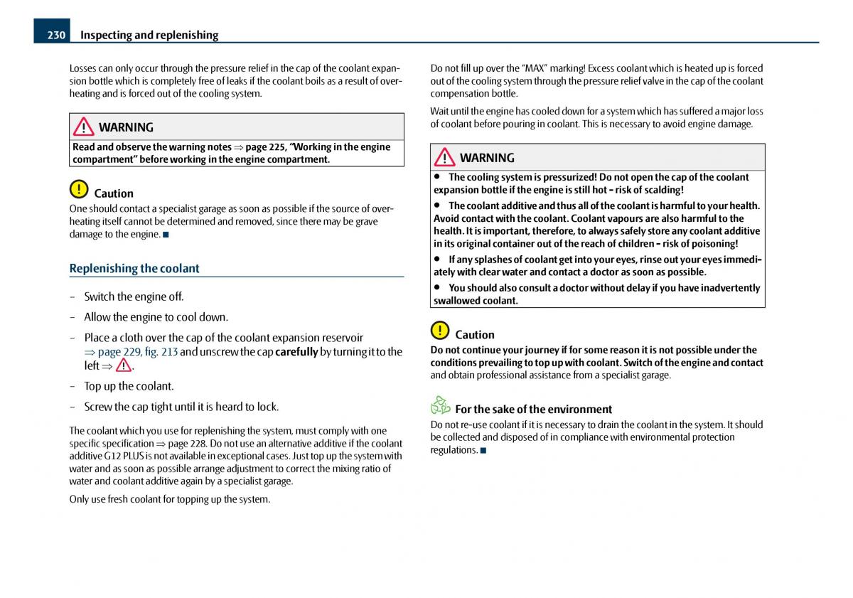 Skoda Octavia I 1 owners manual / page 231