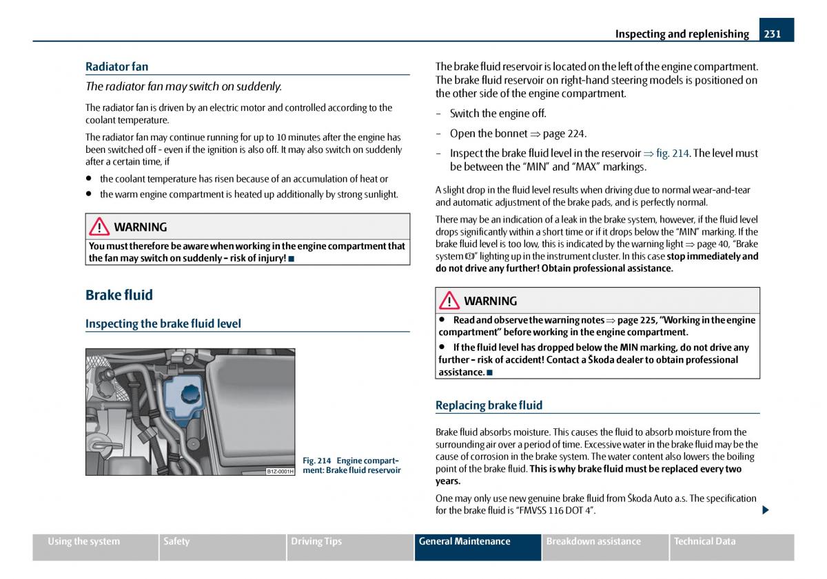 Skoda Octavia I 1 owners manual / page 232