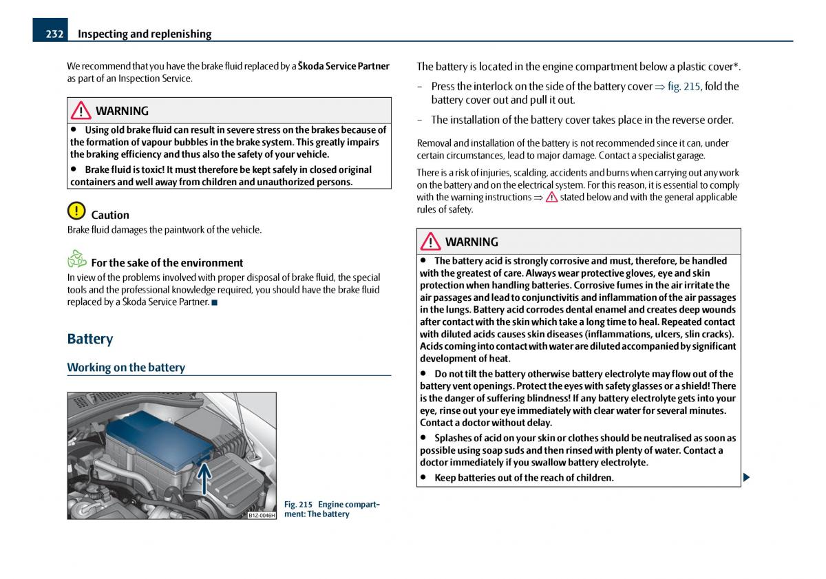 Skoda Octavia I 1 owners manual / page 233