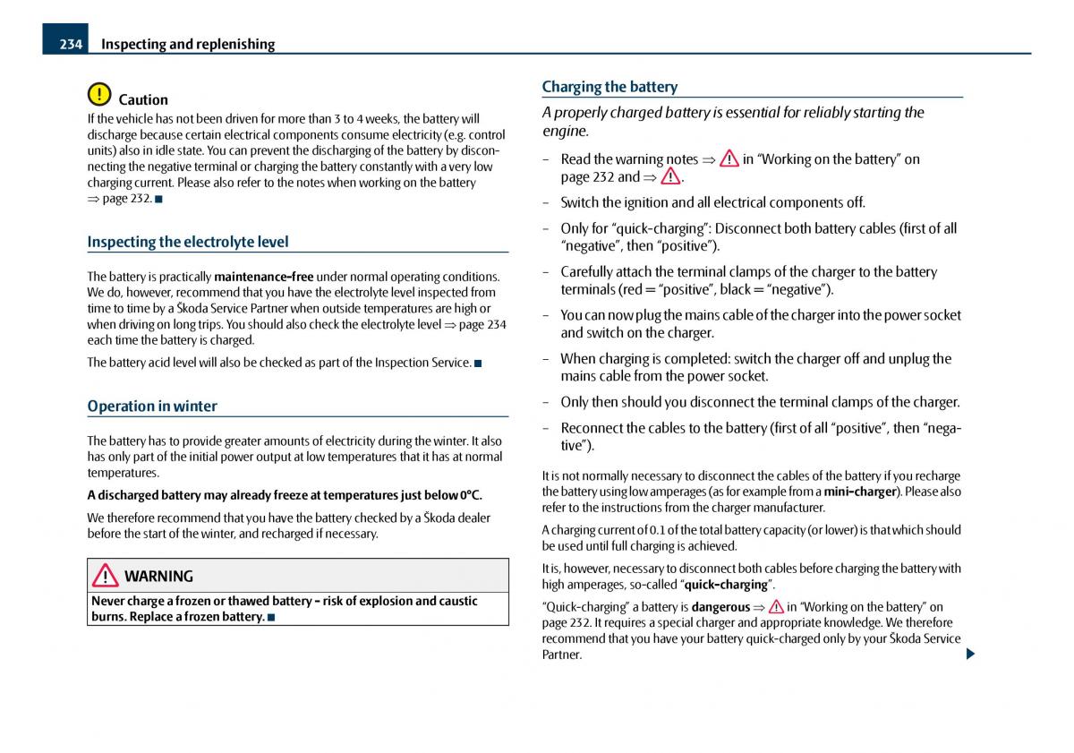 Skoda Octavia I 1 owners manual / page 235