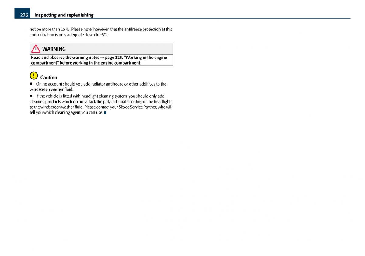 Skoda Octavia I 1 owners manual / page 237